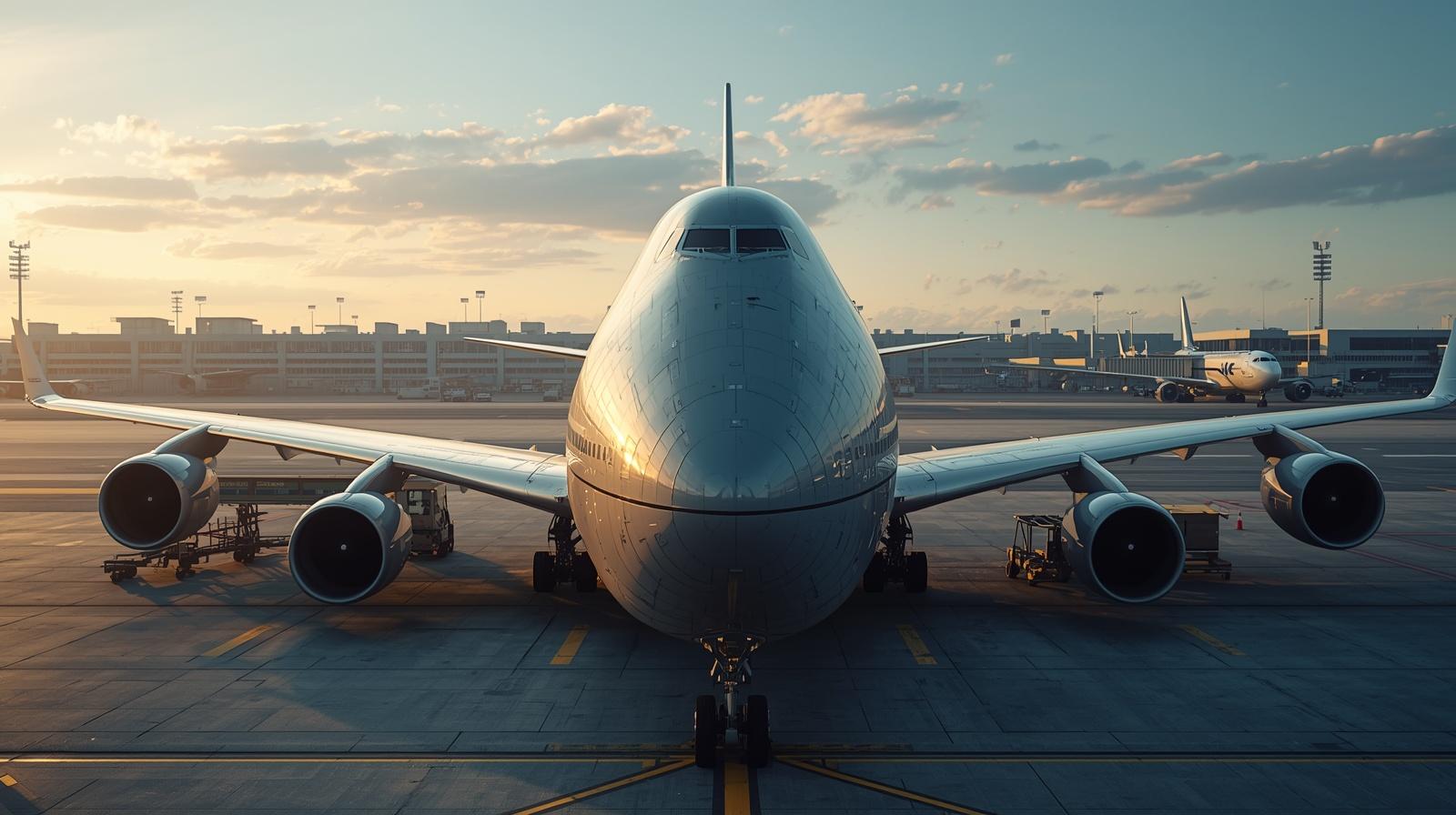 High definition high quality video of cargo plane at airport